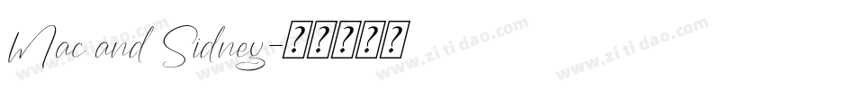 Mac and Sidney字体转换